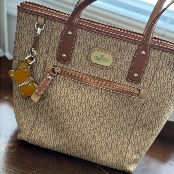 Beige Monogram Tote Bag - Picture 1 of 6